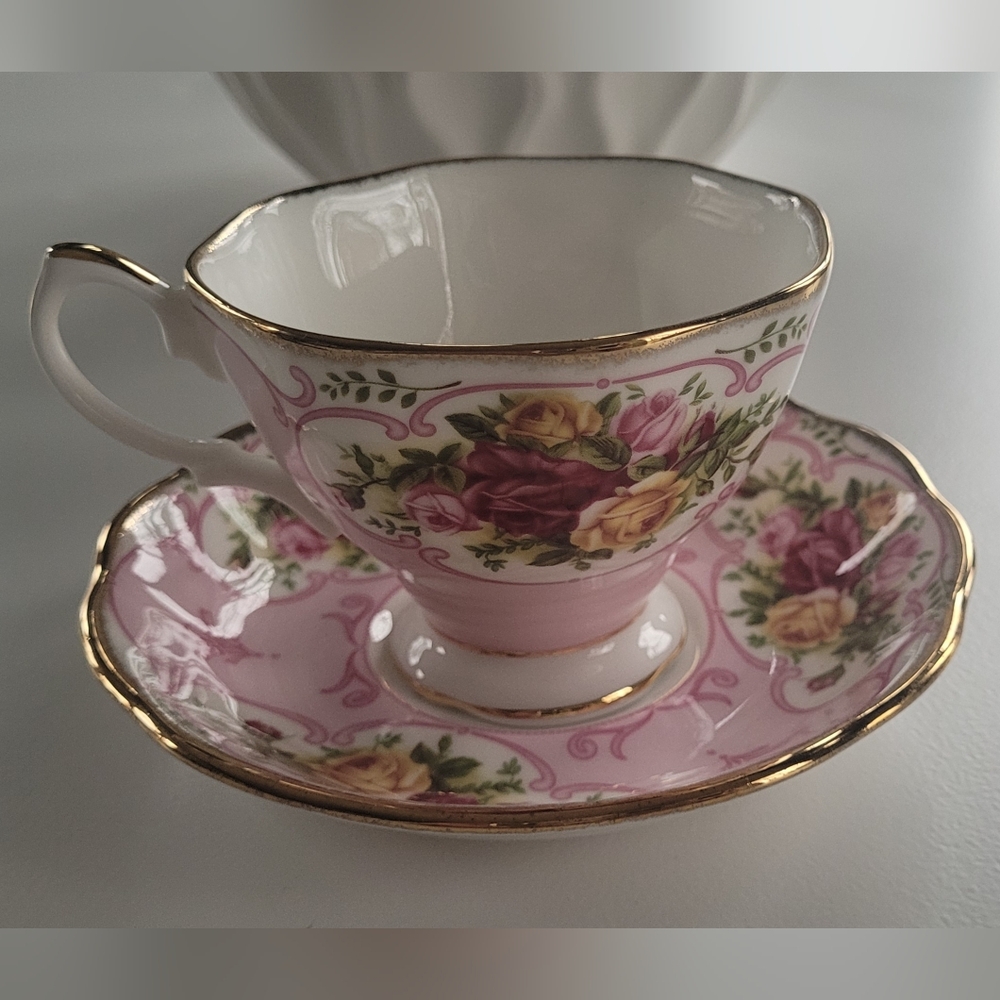 Royal Albert Rose Cameo Pink Bone China Tea Cup And Saucer